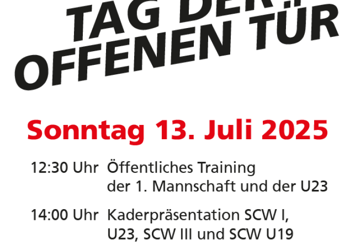 Tag der offenen Tür SCW am 13. Juli 2025
